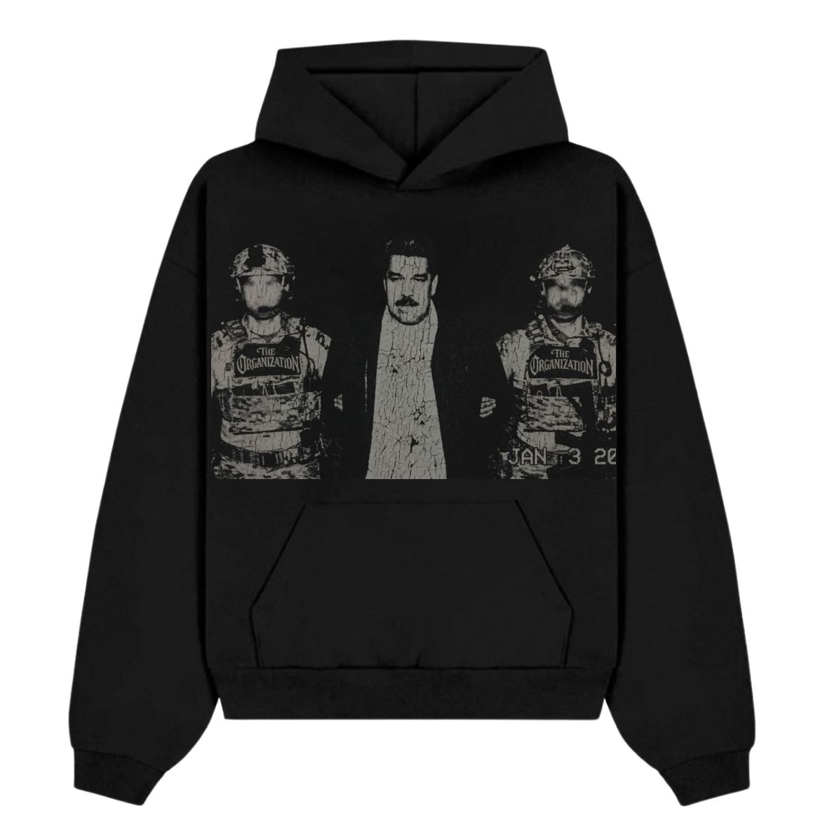 Black hoodie Nicolás Maduro captured moment